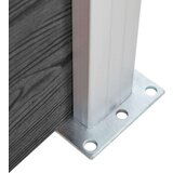  Panel za ogradu WPC 180 x 146 cm crni | shoptok.hr