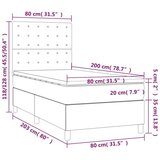  Box spring postelja z vzmetnico temno rjava 80x200 cm blago, (20899985) | Shoptok.si