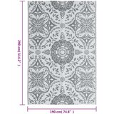 Vanjski tepih ARAKIL svjetlosivi 190 x 290 cm PP | shoptok.hr
