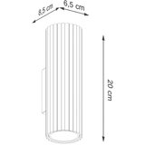  Stenska svetilka KARBON 20 rdeča okra, (21626747) | Shoptok.si