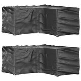  Prevleka za pohištvo L oblike 2 kosa 12 obročkov 185x185x90 cm | Shoptok.si