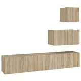  4-dijelni set TV ormarića boja hrasta sonome konstruirano drvo | shoptok.hr