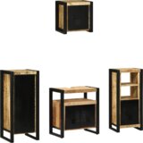  Set namještaja za kupaonicu 4 pcs Smeđa Čvrsto drvo manga | shoptok.hr
