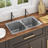 The Living Store Kuhinjsko pomivalno korito dvojno s cedilom in sifonom jeklo - Kuhinjsko Korito, (21750097) | Shoptok.si