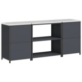 vidaXL Kuhinjski set za shranjevanje 3 pcs Antracitna 210 x 50 x 92 cm | Shoptok.si