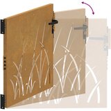  Vrtna vrata 100x100 cm Corten čelik dizajn s travom | shoptok.hr