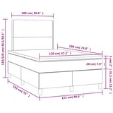  box spring s madracem LED crni 120 x 190 cm od tkanine | shoptok.hr