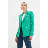 Trendyol emerald Green Button Detailed Jacket Cene