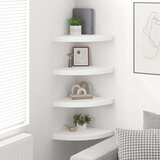  Plutajuće kutne police 4 kom bijele 35 x 35 x 3,8 cm MDF | shoptok.hr