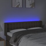  LED uzglavlje smeđesivo 147x16x78/88 cm od tkanine | shoptok.hr