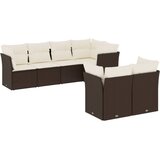  7-dijelni set vrtnih sofa od poliratana s jastucima smeđi | shoptok.hr