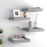  Plutajuće zidne police 4 kom sive 23 x 23 5 x 3 8 cm MDF | shoptok.hr
