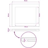  Pravokutni stolni vrh 90 x 50 x 3,5 cm Pravokutni Tamno smeđa | shoptok.hr