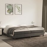 The Living Store Box spring postelja z vzmetnico temno siva 200x200 cm žamet - Box Spring Postelja, (21492494) Cene