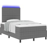  LED Box Spring Krevet Svijetlo siva i bijela. 120 x 190 cm | shoptok.hr