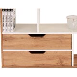 CARRYHOME predelna stena 110/185/32 cm bela, barve hrasta, svetlo rjava | Shoptok.si