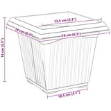  Kvadratna saksija za cvijeće 6 pcs Crvena cigla 16 x 16 x 14 cm | shoptok.hr
