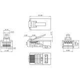 MaxTrack Konektor RJ45 CAT6 UTP, (20442566) Slike