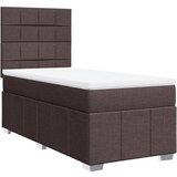 Maison Chic Box spring postelja - Vzmetna postelja z vzmetnico temno rjava 80x200 cm blago SL17653, (21895023) | Shoptok.si