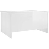  Stolić za kavu sjajni bijeli 80x55,5x41,5 cm konstruirano drvo | Shoptok.si