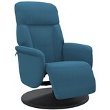 vidaXL Naslanjač z oporo za noge moder žamet, (20957833) | Shoptok.si