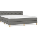 The Living Store Box spring postelja z vzmetnico temno siva 180x200 cm blago - Box Spring Postelja, (21520814) | Shoptok.si