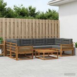  Set vanjskih sofa 7 pcs Prirodna i antracit | Shoptok.si