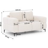 Ropez Bijela sofa 154 cm Helio – | shoptok.hr