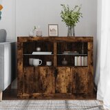  Bočni ormarići s LED svjetlima 2 kom boja dimljenog hrasta | shoptok.hr