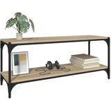 TV ormarić boja hrasta 100x33x41 cm konstruirano drvo i čelik | shoptok.hr