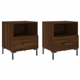 Maison Chic Dvo delni komplet Nočne omarice - Nočne mize rjavi hrast 40x35x47,5 cm inženirski les, (21689409) | Shoptok.si