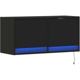 vidaXL Zidni TV ormarić s LED svjetlima crni 80x31x38 cm | shoptok.hr