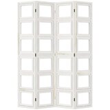  Sobna pregrada s 4 panela bijela od masivnog drva paulovnije 40 x 200 cm | Shoptok.si