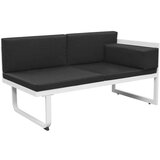 vidaXL 4-Dijelna vrtna garnitura s jastucima aluminijska crna | shoptok.hr