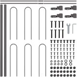  Vrtna Ograda 7 pcs Siva 11,9 x 0,6 m Čelik s prahom | Eponuda.ba