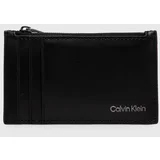 Calvin Klein Usnjena denarnica moška, črna barva, K50K512075