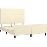  Okvir za krevet s uzglavljem krem 140x200 cm od umjetne kože | shoptok.hr