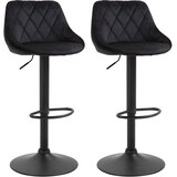 HOMCOM barski stol poliester, jeklo 48D x 46Š x 83 104V cm Črn, (5000242640) | Shoptok.si