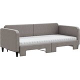  Dnevni krevet na razvlačenje smeđesivi 90 x 200 cm od tkanine | shoptok.hr