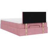  Okvir kreveta s madracima ružičasti 120x200cm baršunasti | shoptok.hr