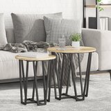 vidaXL Krajnji stolovi Sonoma hrast Konstruirano drvo, Metal | shoptok.hr