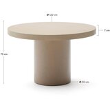 Kave Home Betonska okrogla vrtna miza ø 120 cm Aiguablava – | Shoptok.si