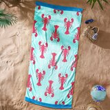 Catherine Lansfield Modra bombažna brisača za na plažo 76x160 cm Lobster – | Shoptok.si