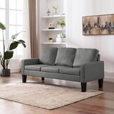 vidaXL Kavč trosed sivo umetno usnje | Shoptok.si