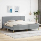  Krevetna konstrukcija Svijetlo siva 180 x 200 cm Poliester | shoptok.hr