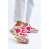 PS1 Women's Fashionable Lace-up Sports Shoes Beige-Pink Chillout!