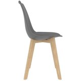 Jedilni stoli 4 kosi siva plastika, (20699774) | Shoptok.si