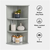 Vonhaus Kotna polica Shrewsbury, 3 delna, siva | Shoptok.si