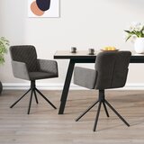 The Living Store Vrtljiv jedilni stol 2 kosa temno siv žamet - Vrtljiv Jedilni Stol, (21488394) | Shoptok.si