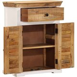 vidaXL Komoda bela in rjava 55x30x73 cm trden robusten mangov les, (21274216) | Shoptok.si